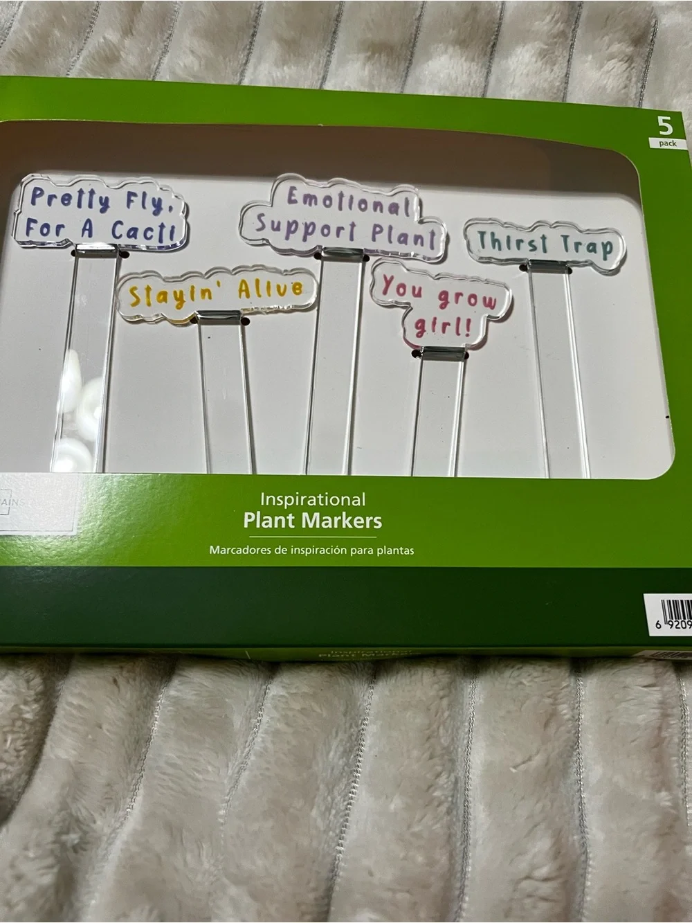 Mainstays Pastel Inspirational Plant Markers - Pink, Purple, Yellow, Teal, Blue